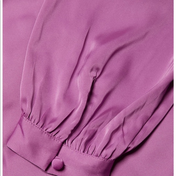 Pat Bo high low satin wrap gown - Picture 7 of 9